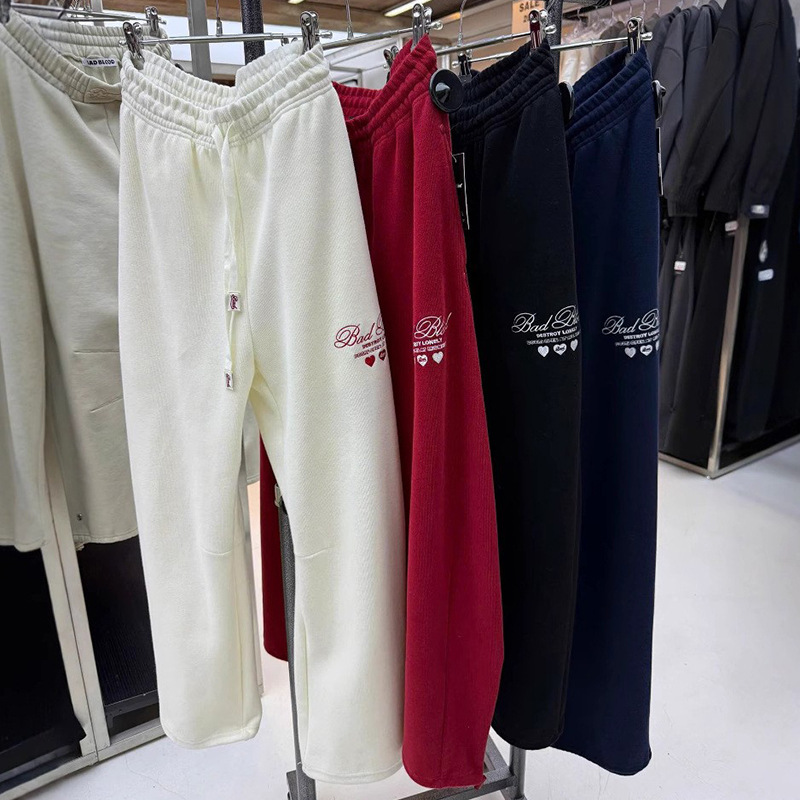 South Korea badblood BCAC Casual Pants Women's American Niche Wide Leg Loose Sports Trendy Straight Leg Pants