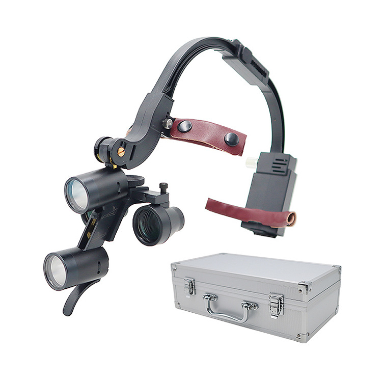 Lentes de Aumento Dentales, Lámpara Quirúrgica Médica, Lente de Aumento Binocular, Lámpara de Cabeza para Examen Oral, Iluminación LED para Diadema Quirúrgica