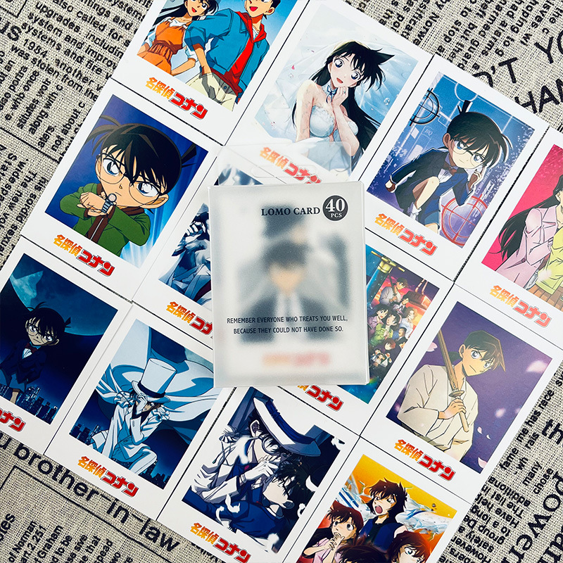 Mystery Detective Conan ACG Merchandise LOMO Style Borderless Instant Film Stickers 40 Pieces Waterproof Non-Duplicate Collectible Stickers