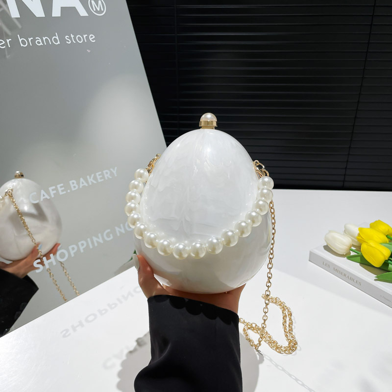 クロスボーダーニッチアンバー柄不規則アクリルシェルバッグ宴会ガチョウの卵ボックスビーズポータブルクロスボディバッグ|undefined
