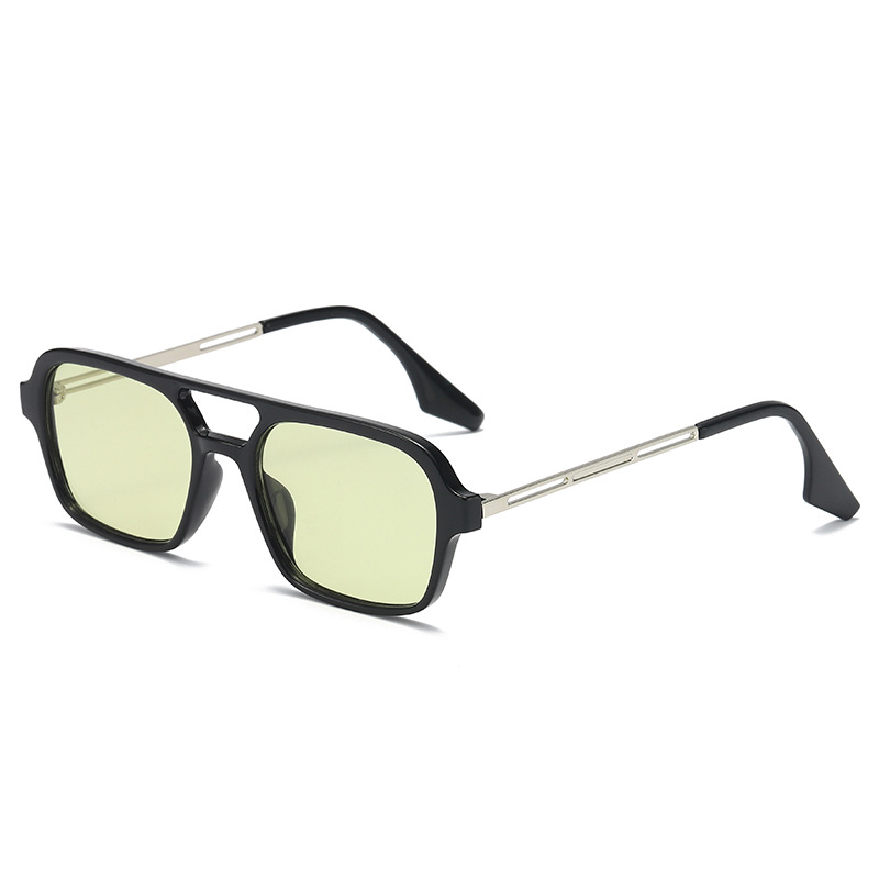 2021 nueva moda estilo coreano doble haz gafas de sol personalidad ahueca hacia fuera moda gafas de sol de hombres y mujeres gafas de sol 334