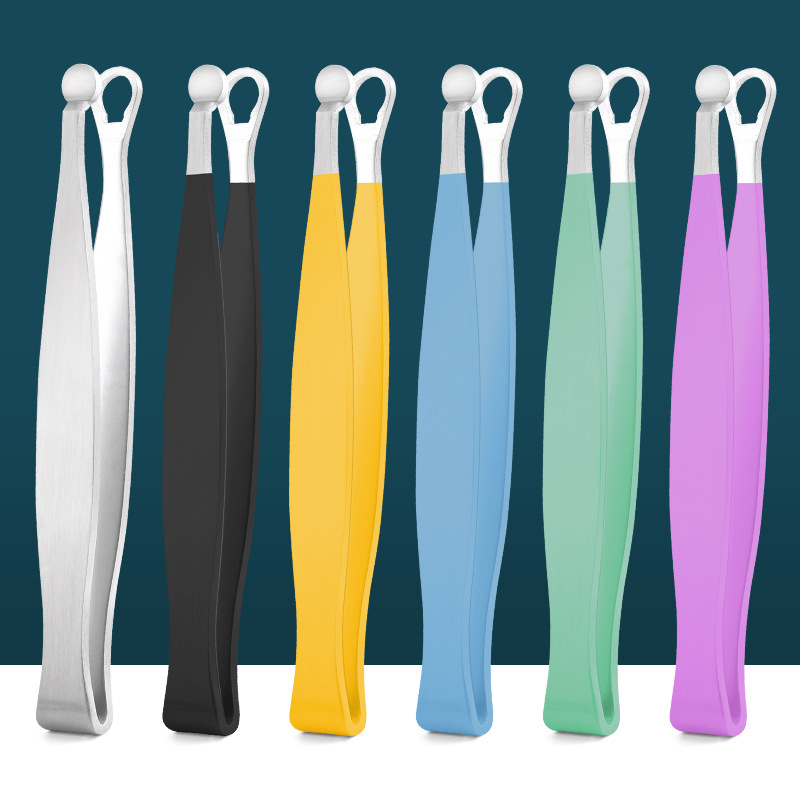 Nariz de poro trimmer manual de los hombres y las mujeres de acero inoxidable lijado nariz pinzas de pelo cabeza redonda anillo nariz pinza de pelo tijeras en stock