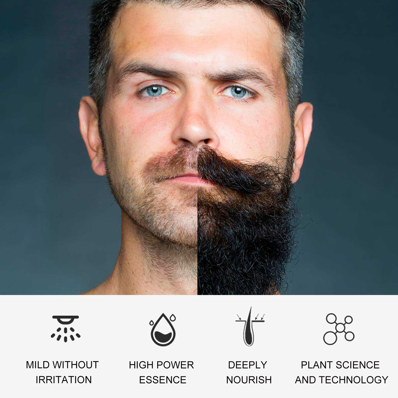 Sérum de croissance de barbe riche en ingrédients naturels pour hommes | Favorise une croissance de barbe plus épaisse et plus complète_voghion.com