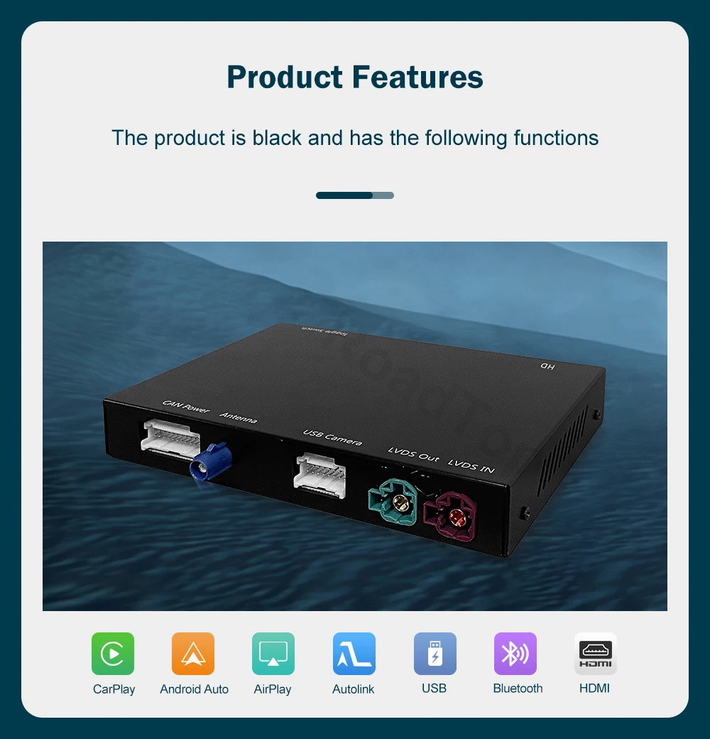 RoadTop Wireless CarPlay Decoder Module Car Machine Interconnection Suitable for Bmw NBT System Decoder