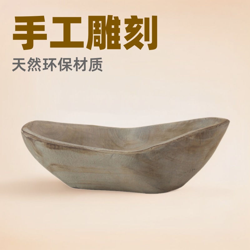 Ventas de la fábrica bandeja de madera hecha a mano decoración plato merienda plato de fruta B & B decoración de escritorio del hogar adornos