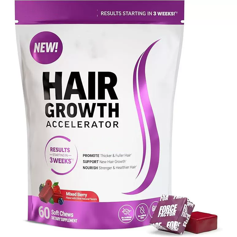 跨境热销 头发生物素咀嚼软糖Hair Growth 60粒装定 制