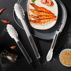 Food tongs stainless steel food tongs heat-resistant steak tongs barbecue tongs bread tongs self-service BBQ barbecue tools