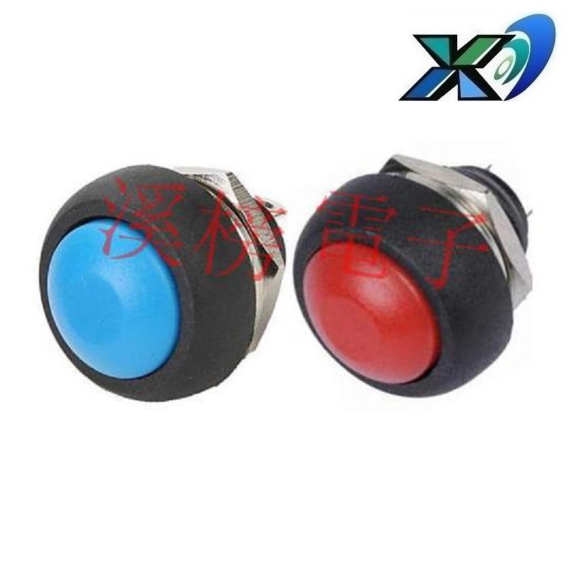 圆形防水电源开关  复位防水按键开关IP67  防水按钮开关12MM