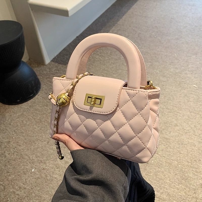 2026 New Women's Fashion Crossbody Bag, 2026 New Handbag, Light Luxury Niche High-End Diamond Pattern Small Square Bag