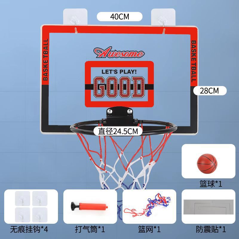 Transfronterizo de acrílico para niños de baloncesto plegable sin punzonado tablero transparente colgante canasta deportiva juguete de tiro