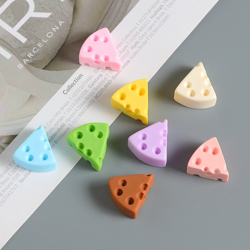 Cheese Artificial Food Toy DIY Cream Glue Mobile Phone Case Refrigerator Magnet Hole Shoe Jewelry Patch Material Resin Accessories