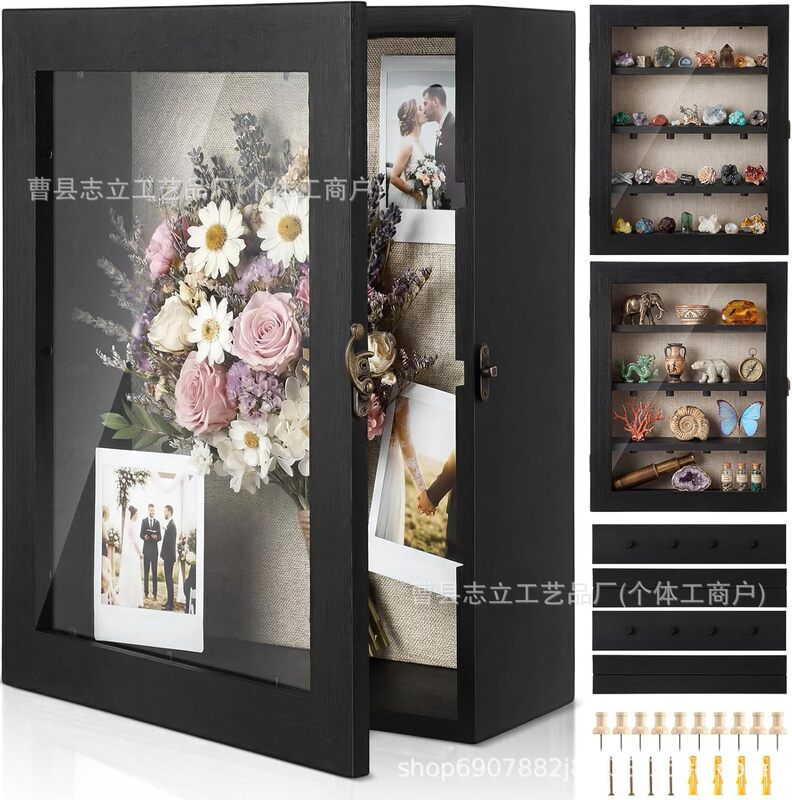 Wall-Mounted Wooden Shadow Box Solid Wood Acrylic Display Box Plant Specimen Dried Flower Photo Frame Collection Storage Box Wall-Mounted Wooden Shadow Box Solid Wood Acrylic Display Box Plant Specimen Dried Flower Photo Frame Collection Storage Box
