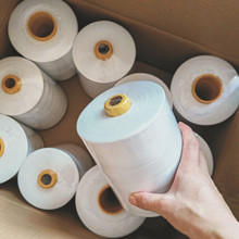 602大卷过油绣花底线60支两股细线1公斤每卷无接头高速缝纫机线