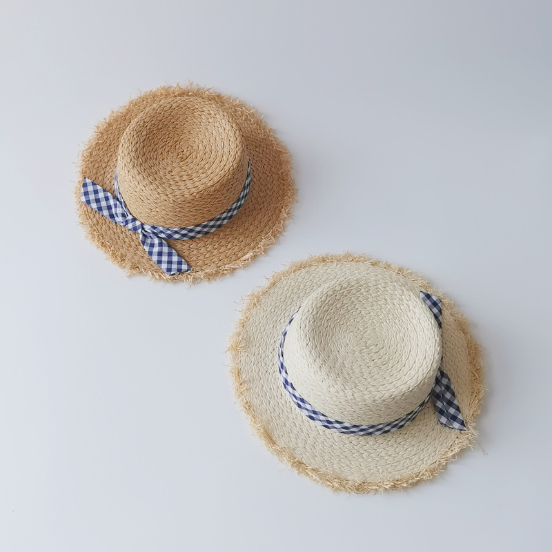 Korean Bowknot Children's Straw Hat display picture 4