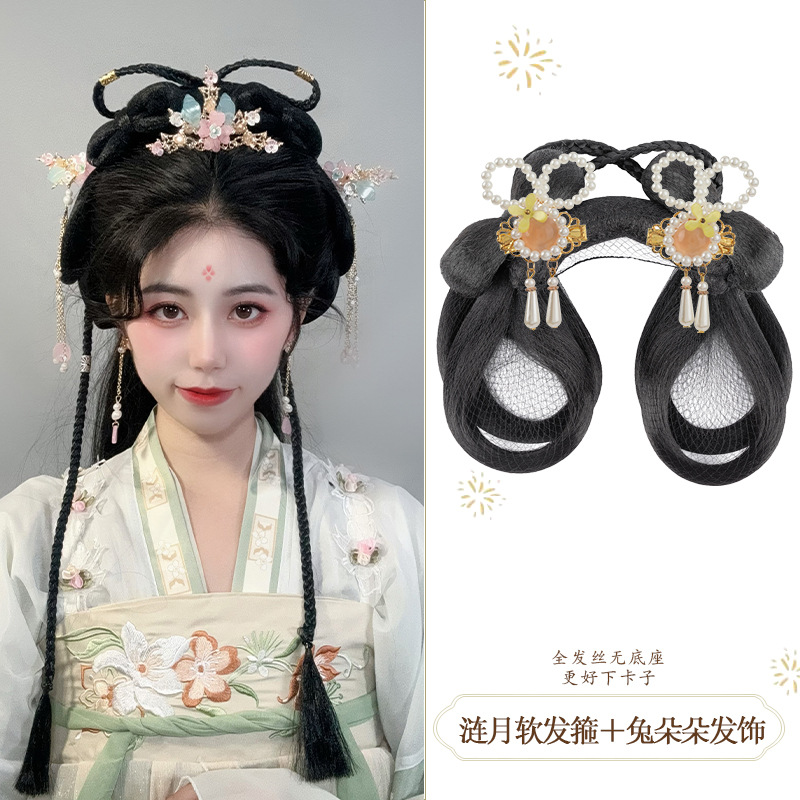 밝은 달 부드러운 머리띠 + 토끼 꽃