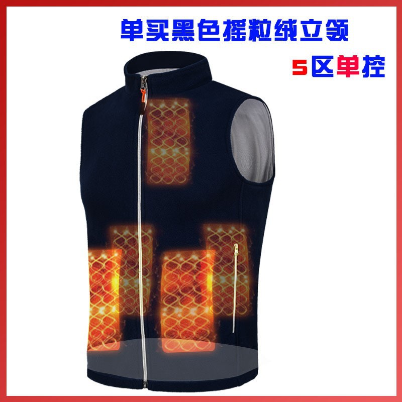 5 존 플리스 블랙 스탠드 칼라