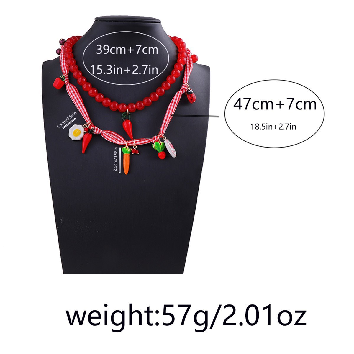 77g Weight Lobster Trigger Clasp Closure Clasp Closure Type Alloy Pendant Material Cute Modern Style Ladybugs Carrot Alloy Glass Beaded Chain Lobster Trigger Clasp Closure Beaded Necklaces Wholesale