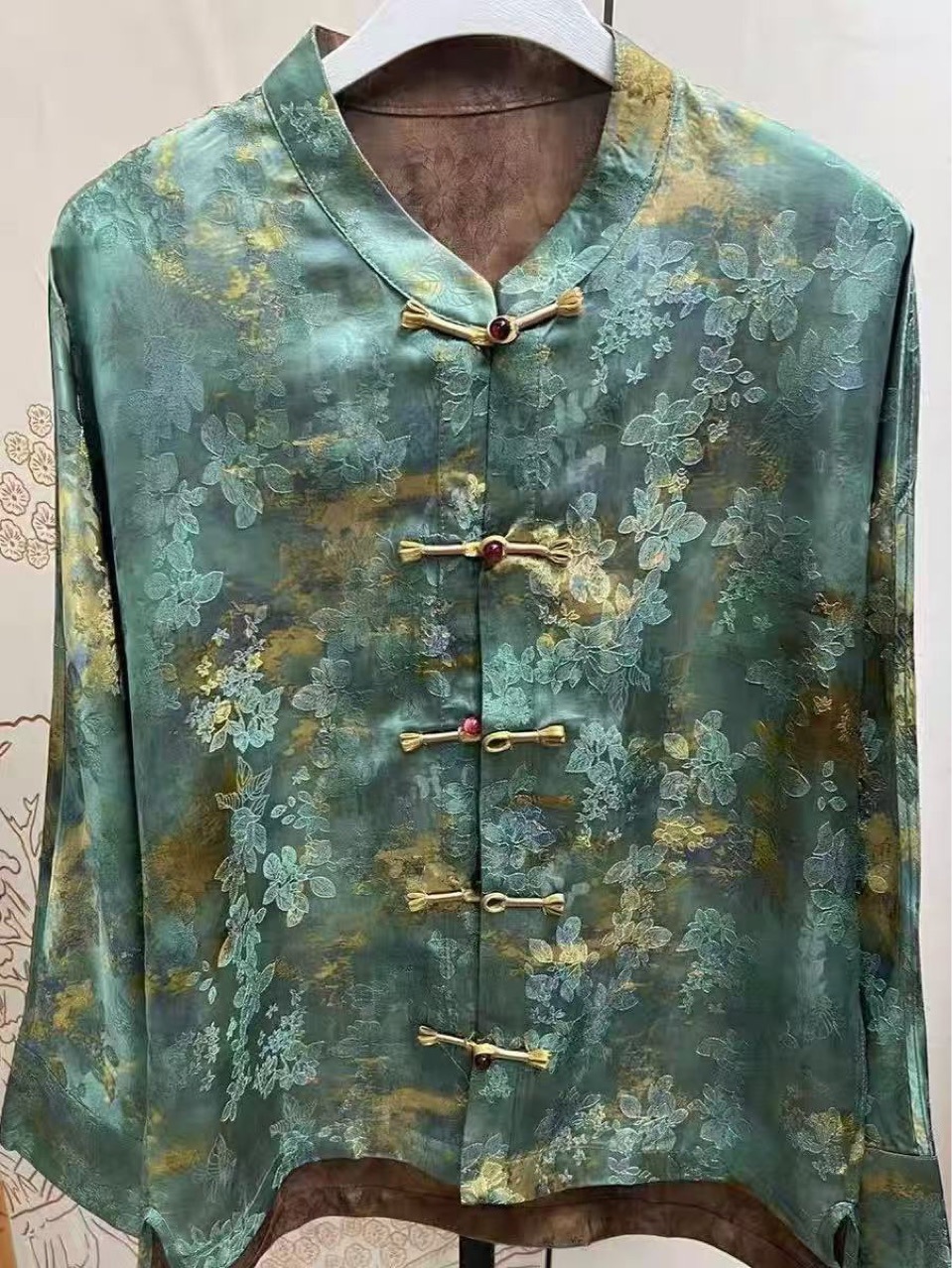 579国风新中式薄款人丝提花防晒外套女装气质百搭高级感上衣