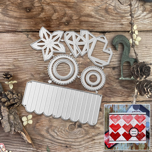 Handbook Decoration Diamond Ring Shape Metal Carbon Steel Knife Mold Scrapbook Handmade Paper Art Embossing Knife Mold Cross-Border