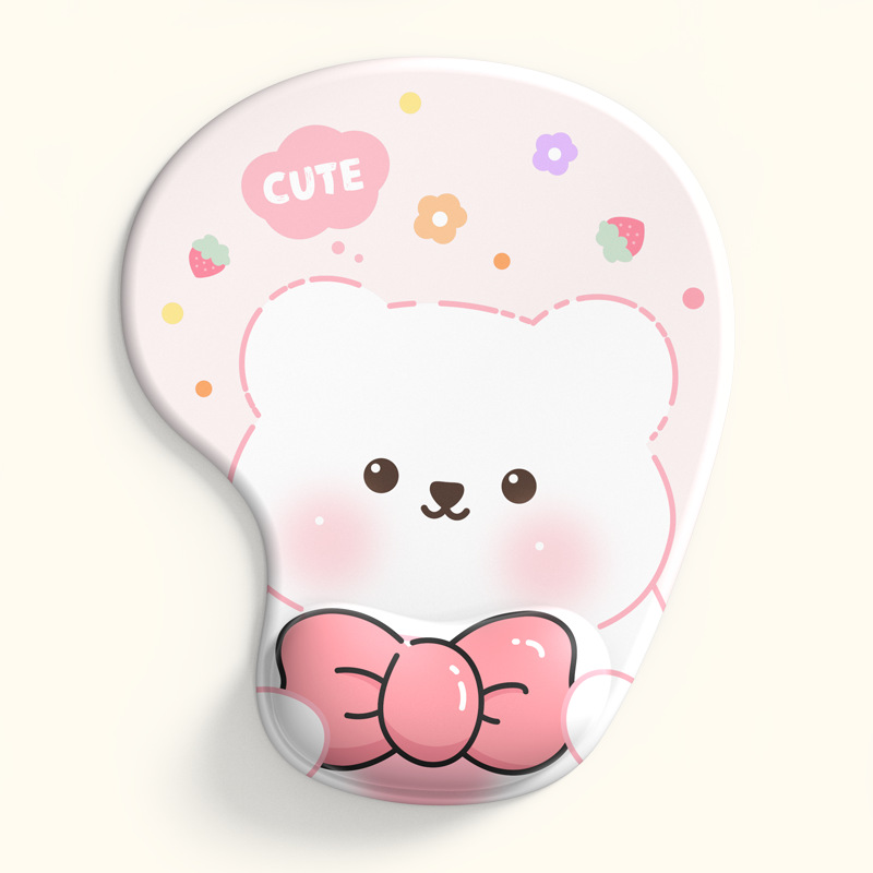 Alfombrilla de ratón almohadilla de muñeca de silicona tamaño pequeño lindo niños y niñas computadora de dibujos animados de Oficina Juego de mesa pad soporte de muñeca