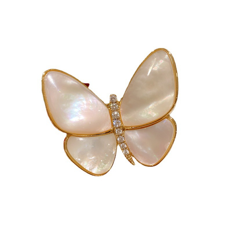 Barco de gala con broche de mariposa de frita de alta calidad broche de flores de mujer exquisita abrigos de otoño y invierno accesorios de lujo temperamento