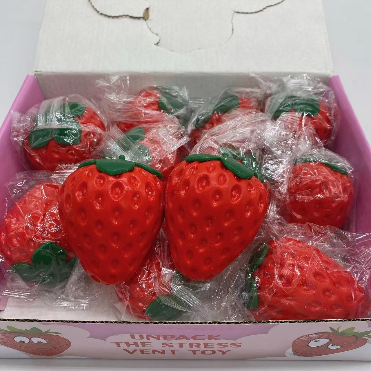 Vent juguetes pizca simulación de música fresa truco simulación fruta descompresión nuevos juguetes exóticos 2 yuanes grandes almacenes