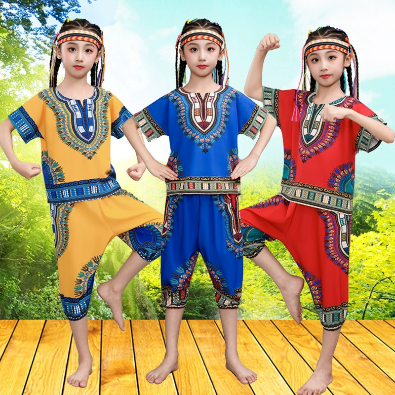 Детский костюм для выступления на африканских барабанах