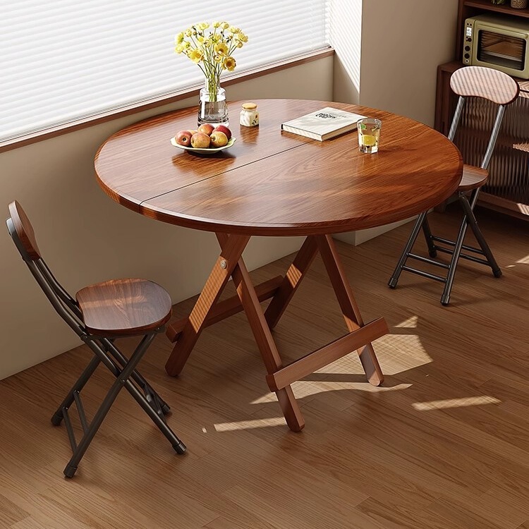 Foldable Dining Table Small Table Home Dining Table Round Table Simple Rental House Portable Outdoor Table Balcony Tea Table