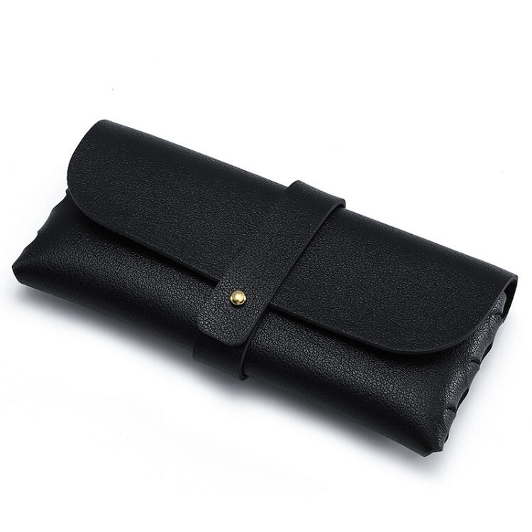 Fashionable High-End Sunglasses Case, Leather Snap-On Case, High-End Trendy Personalized Set, Iron Box, Mirror Bag, Mirror Cloth