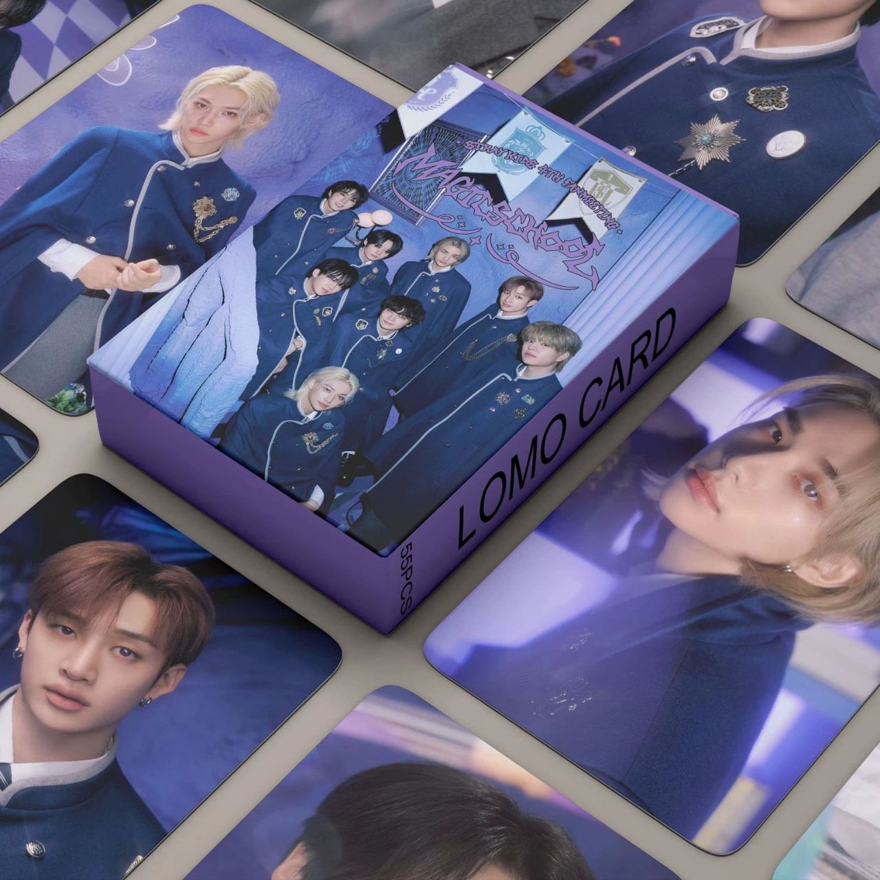 55 Stray Kids маленькая карта Magic School Lomo, любимая карта Хуанг Ичэнь Феликс