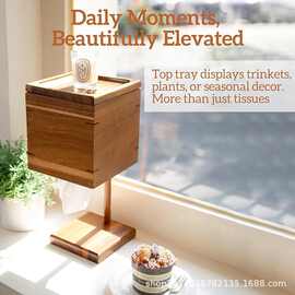 木制台灯式纸巾盒桌面收纳盒餐桌卧室抽纸盒酒店吧台收纳置物架