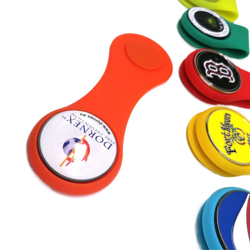 В наличии Гольф силиконовая шляпа клип магнитное всасывание мяч для гольфа Марка 25 мм Марк Гольф шляпа клип маркер