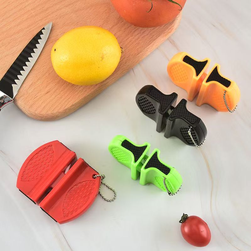 家庭用ミニナイフ研ぎ器キッチンバタフライハンドヘルド手動ナイフ研ぎ器多機能骨はさみ包丁クイック研ぎ|undefined