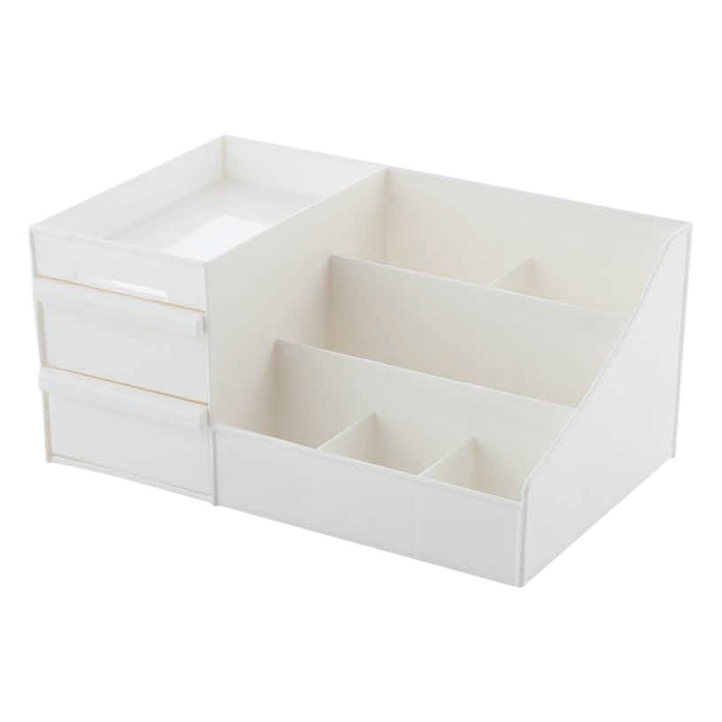 Cajón del hogar caja de almacenamiento de cosméticos baño portátil cuidado de la piel de escritorio tocador compartimiento de plástico caja de cosméticos