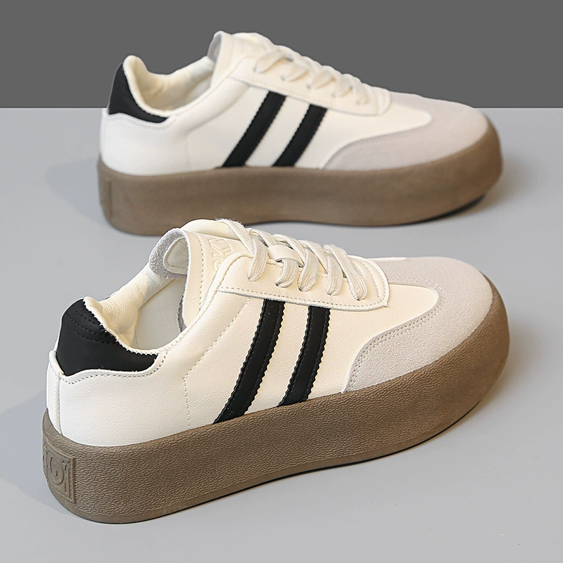 Немецкая обувь женская весна 2024 новая обувь женская толстая подошва дикая белая обувь спортивная дышащая обувь