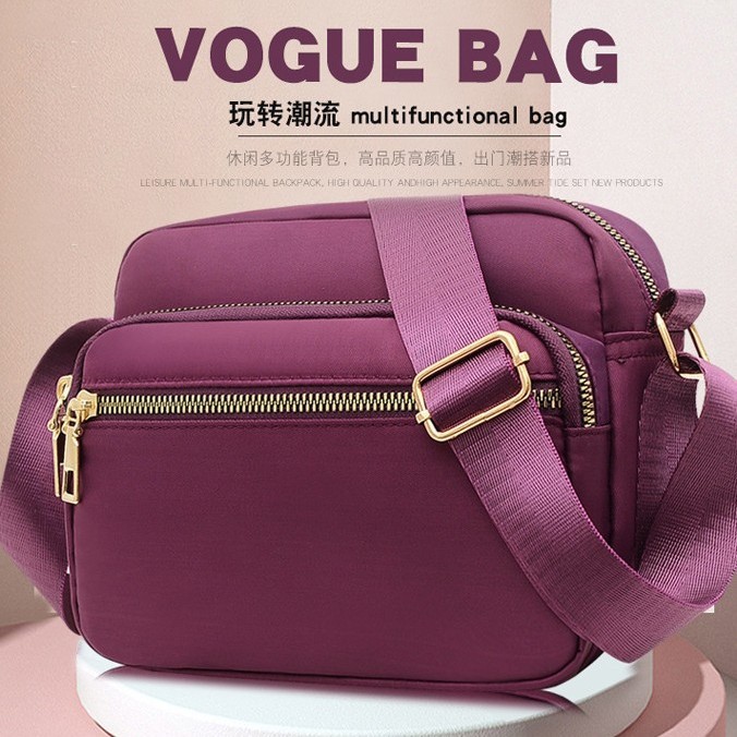 2025 New Oxford Cloth Bag Women's Bag Shoulder Bag Casual Small Square Bag Travel Lightweight Mom Mobile Phone Bag Cross-Border