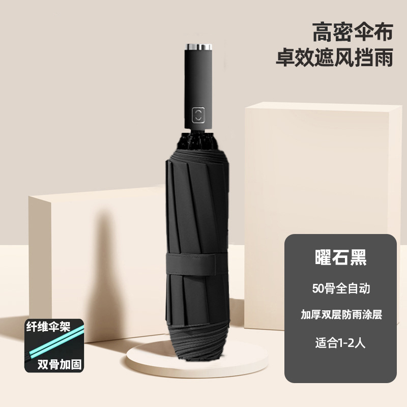 [역접이식우산 더블킬] 20본임팩트천 흑요석 블랙