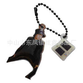 定做日韩动漫卡通人物PVC海绵电压双面挂件满天星反光手机擦吊饰