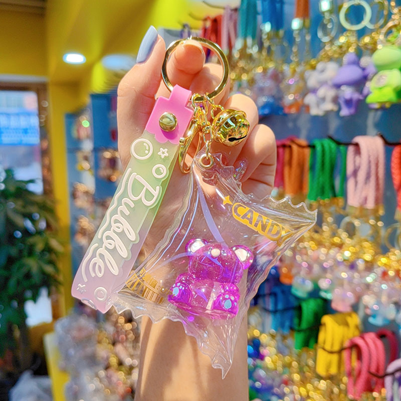 Oso de caramelo de cuerda de cuero (conjunto) - púrpura