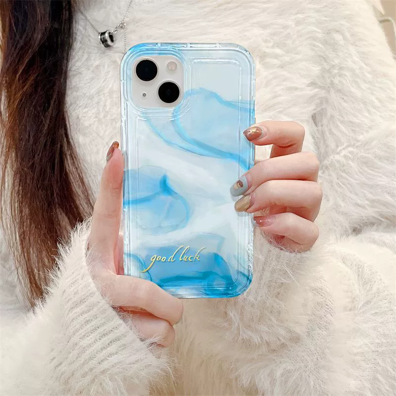 Яблоко, синий совместимый воздушный пакет, чехол для телефона, iPhone 15, iphone, 15promax, 14