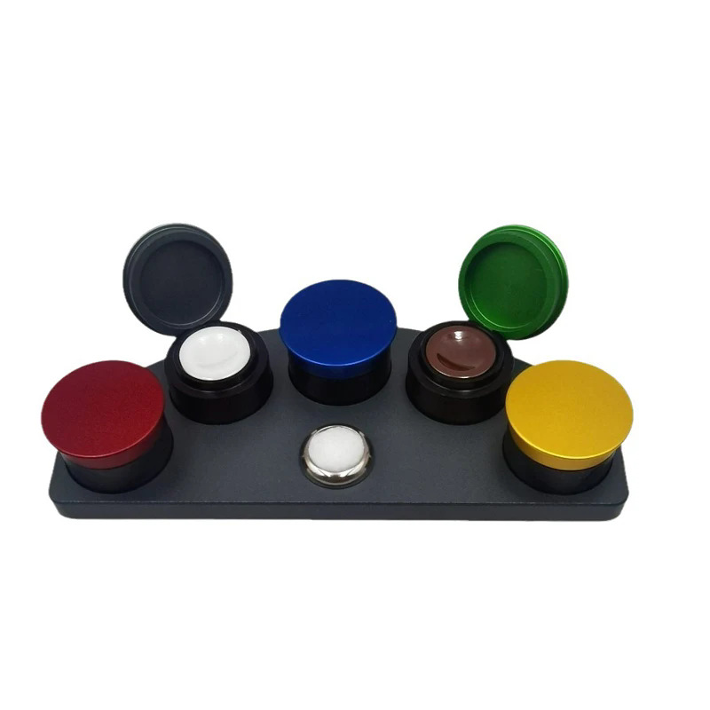 修表工具 陶瓷五目油碟 手表点油专用盛油器 5目彩色金属陶瓷油碟