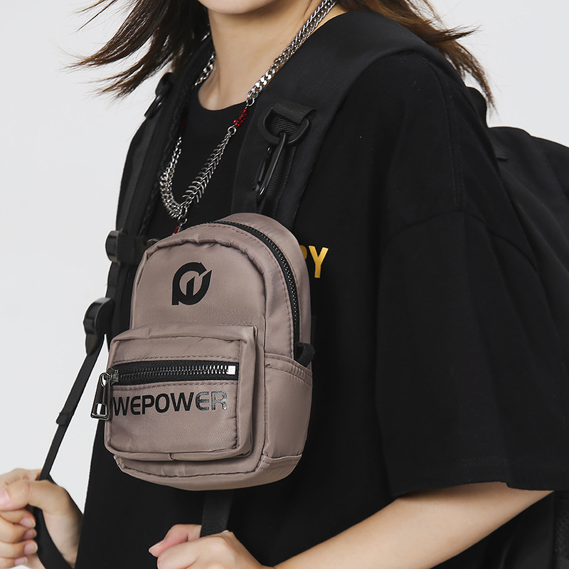 WEPOWER nuevo bolso de pecho de moda bolsa de mensajero impermeable para hombres y mujeres de nylon resistente al desgaste bolso de hombro del brazo del teléfono móvil ocasional