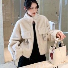 2025时装周时尚网红女装毛毛外套新款清新仿皮草秋冬气质外套跨境