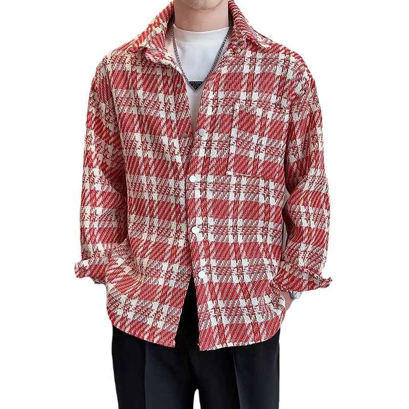 2024 nueva chaqueta de fragancia pequeña de moda para hombres otoño nueva versión coreana de la chaqueta de pareja suelta de alta gama de nicho