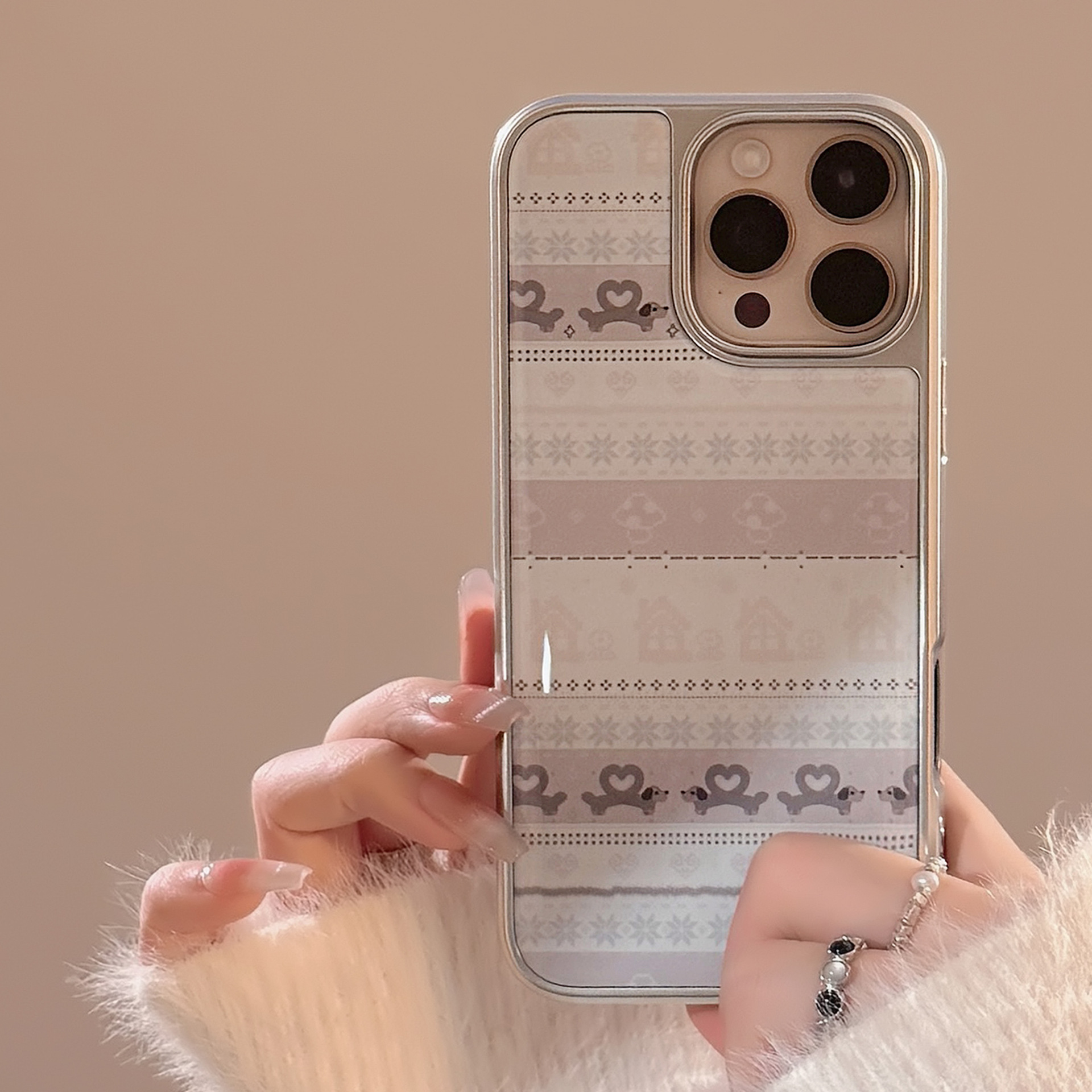 Funda para teléfono estilo Fair Isle, compatible con iPhone 16, Apple 15 Pro Max, iPhone 14 de resina, 13 retro, 17 Huawei.