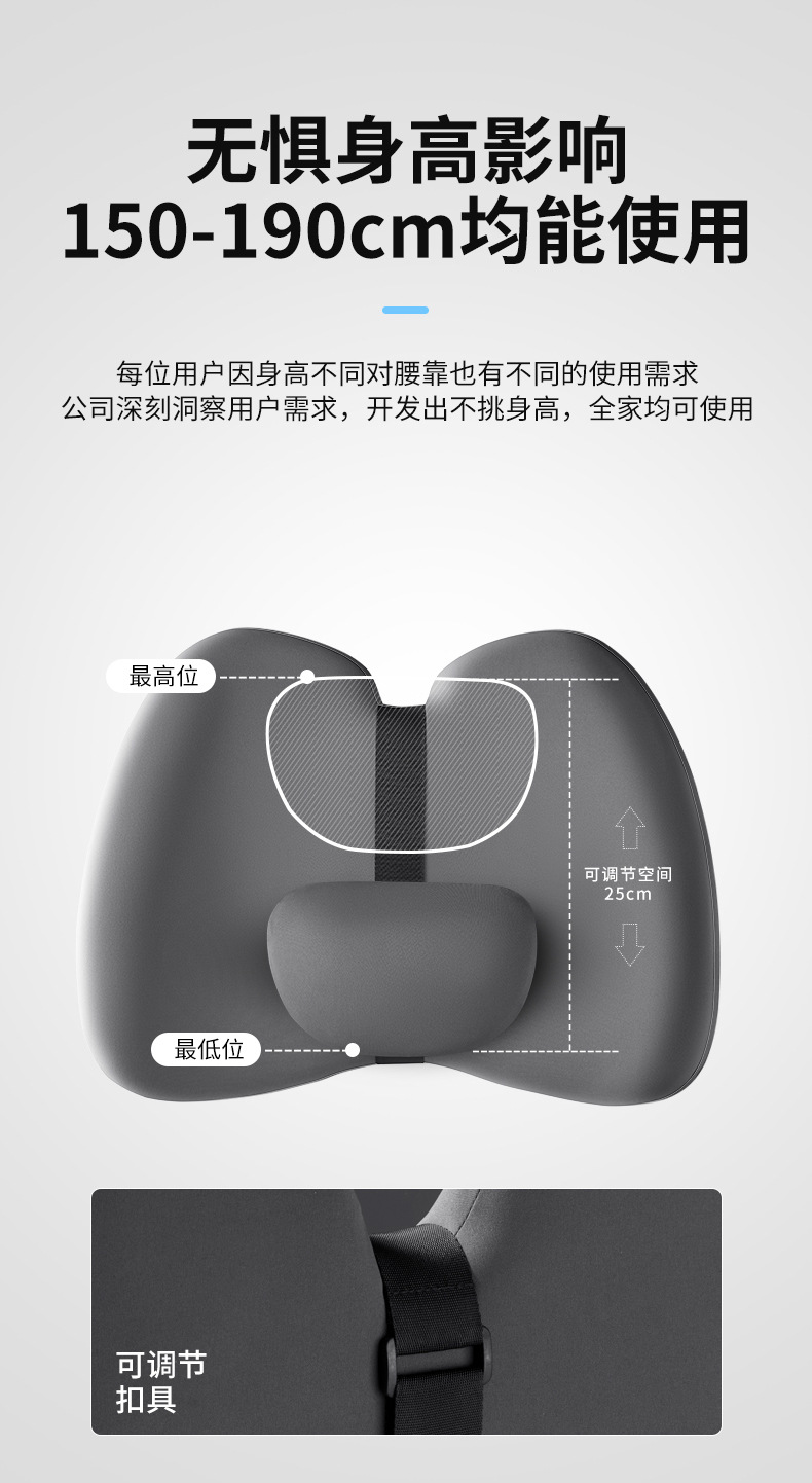 Car Massage Lumbar Support Driving Waist Protector Cushion Lumbar Pillow Backrest Pad Car Seat Lumbar Support