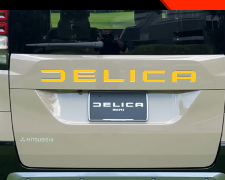 Suitable for Mitsubishi 25 Delica Mini Modified Rear Trunk Car Logo Letter Decorative Stickers Car Supplies