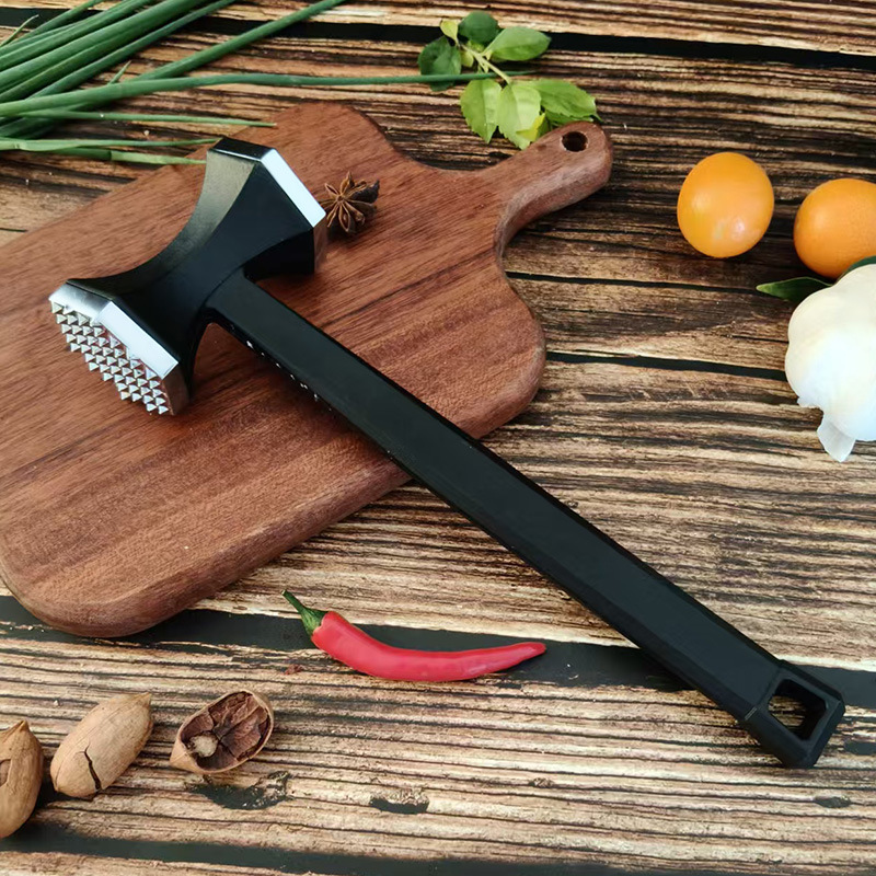 Aluminum Alloy Meat Hammer, Kitchen Double-Sided Meat Tenderizer, Multifunctional Meat Hammer, Special Tool for Beef and Chicken Minced Meat