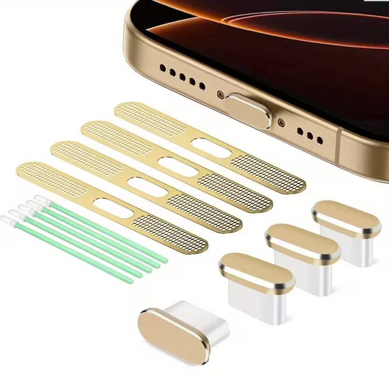 Telefon Toz Koruma Kapağı Seti USB C Toz Koruma Kapağı iPhone 15 / 16 için Toz Koruma Temizleme Seti