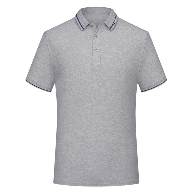 Ropa de trabajo de manga corta de solapa de verano elástica antiadherente seca de alta gama personalizada Camisa de polo Camiseta de hombre de negocios